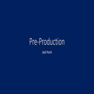 Pre-Production