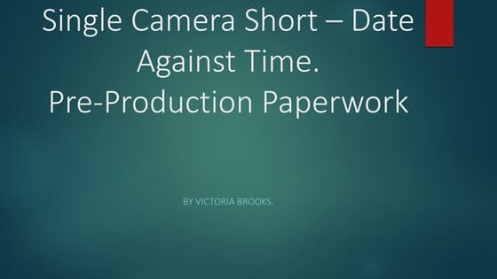 Pre production | PPT