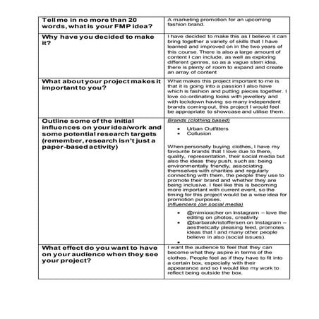 Pre Proposal - Fashion