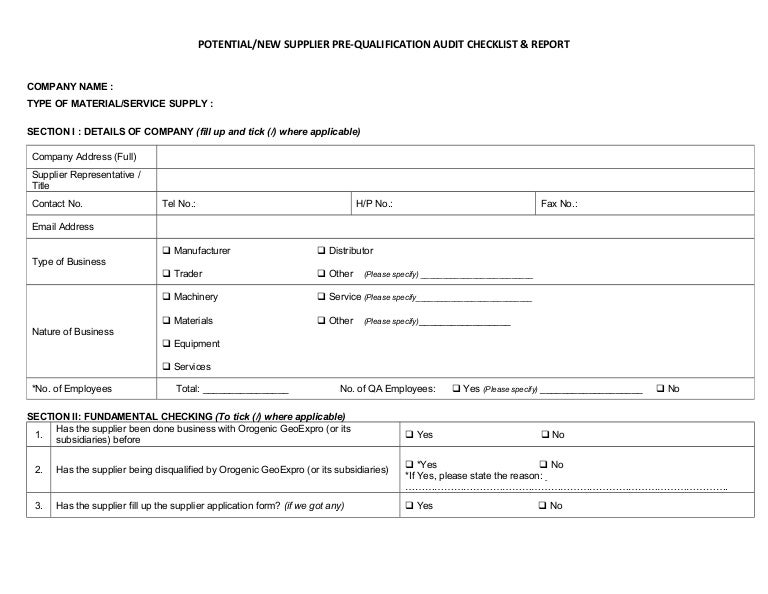 vendor qualification form template vendor qualification form template choice image template vendor qualification form template vendor qualification form template choice image template