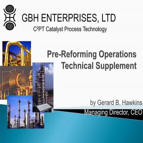 Pre-reformer Operations Technical Supplement
