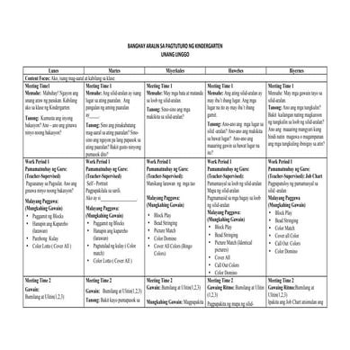 Pre school week 1-10