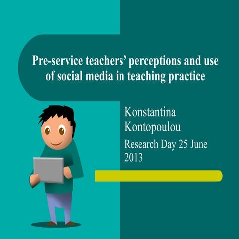 Pre service teachers' perceptions and use of social media in teaching ...