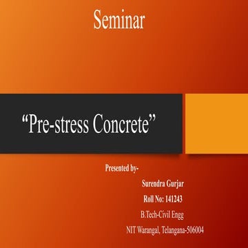 Pre stress concrete