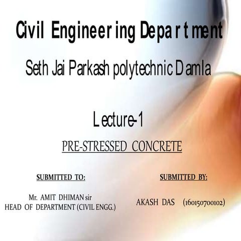 Pre stressed concrete