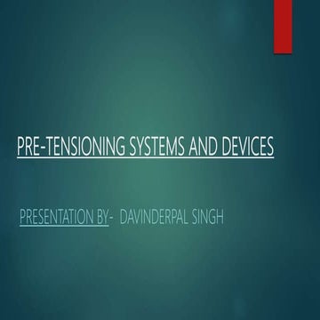 Pre-tensioning Prestresssed Devices