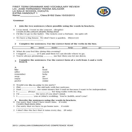 Pre test b1 b2 1p 2013