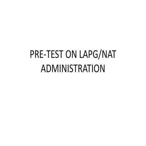 Pre test on lapg