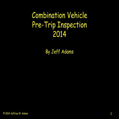 Pre trip inspection(2014)