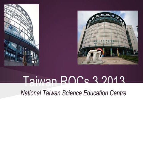 Pre trip task national taiwan science education