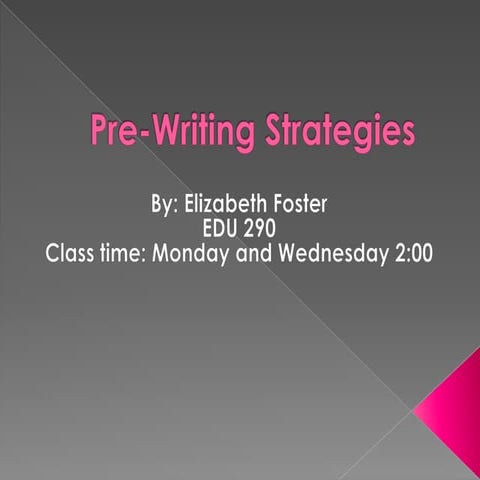 Pre writing strategies