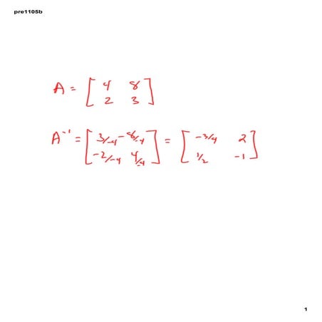 preCalculus 11-05B: Matrix Algebra