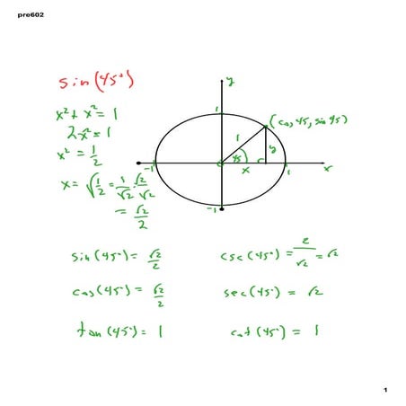 preCalculus SOHCAHTOA