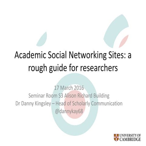Academic Social Network Sites: a rough guide for researchers