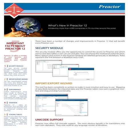 Preactor 12 (Brochure)_What`s New (APS-system/Advanced Planning and Scheduling System)