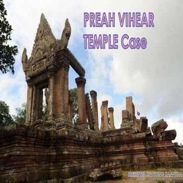 Preah vihear temple case