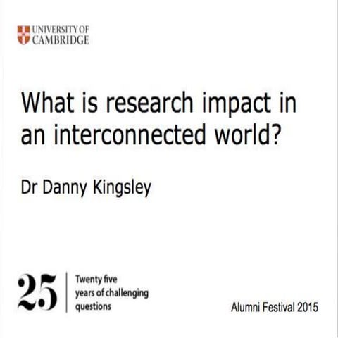 What is ‘research impact’ in an interconnected world?