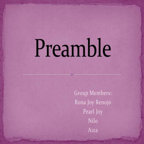 Preamble