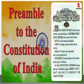 PREAMBLE ( THE CONSTITUTION OF INDIA)