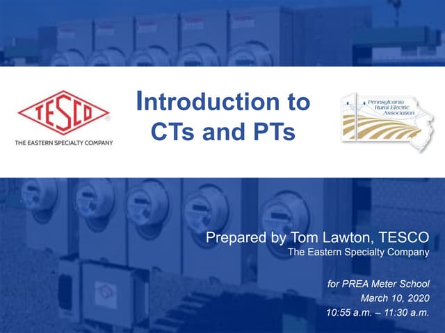 Introduction to CTs and PTs
