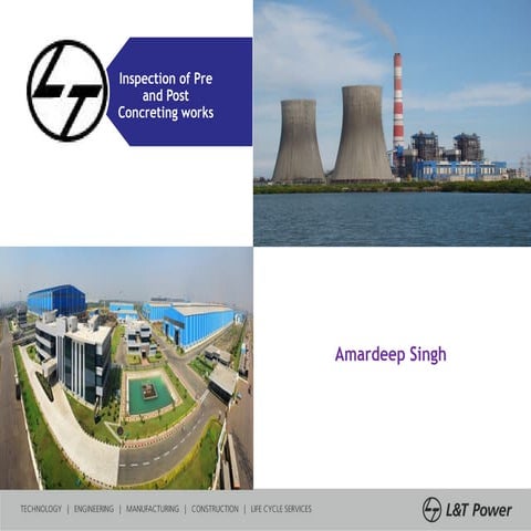 pre and post concreting check at site construction