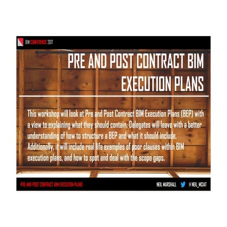 Pre and Post Contract BIM Execution Plans