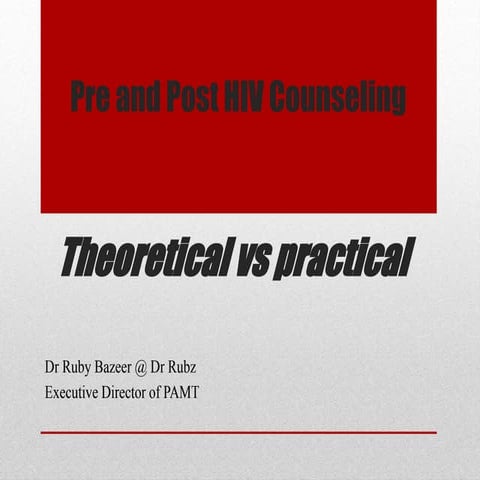 Pre and post HIV counseling (VCT)