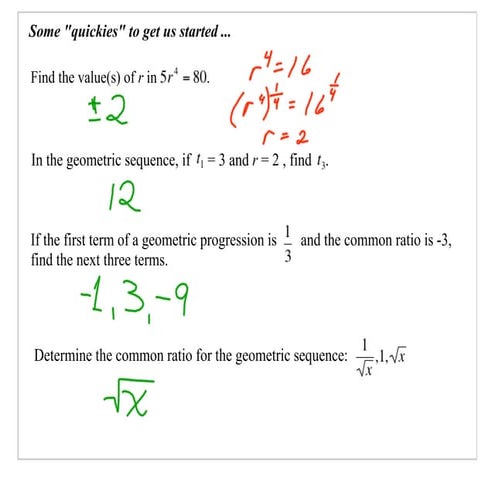 Pre-Cal 40S Slides May 30, 2007