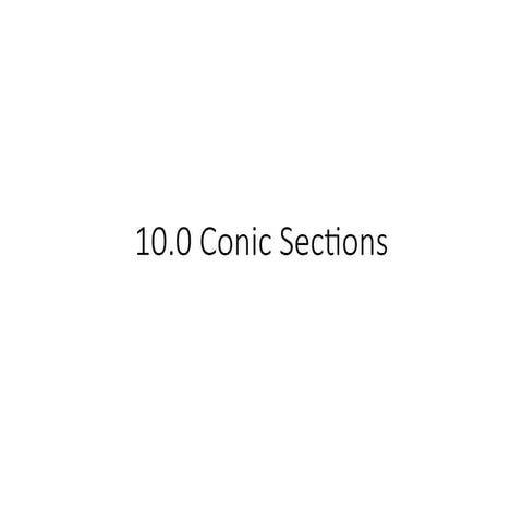 Intro to Conic Section (Parabol, Ellipse)