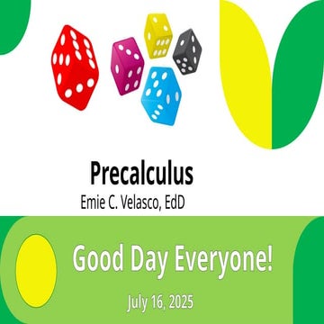 Exploring Conic Sections Through Real-World Precalculus Problems | PPTX
