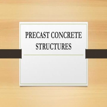 Precast concrete structures