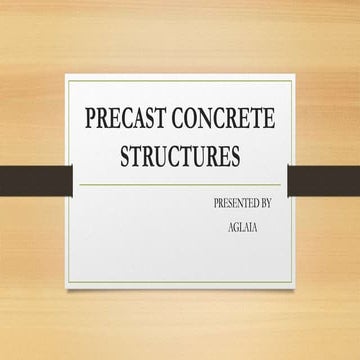 Precast concrete structures
