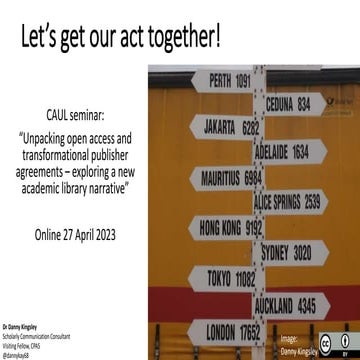 Let's get our act together!