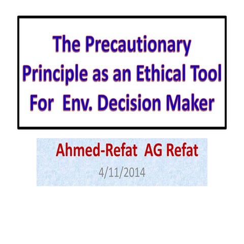Precautionary principle pp
