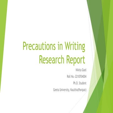 Precautions in writing Research Report- RM.pptx