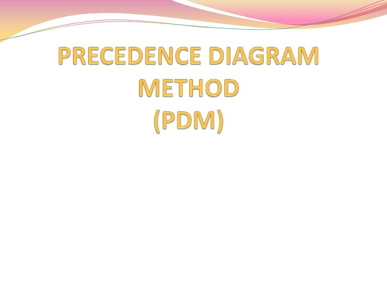 Precedence Diagram Method 2