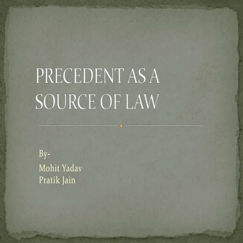 Precedent