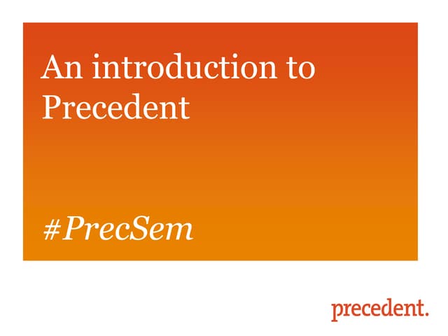 Precedent #usabilityfail seminar part two