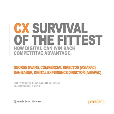 CX: Survival of the Fittest seminar - Sydney 25/11/14