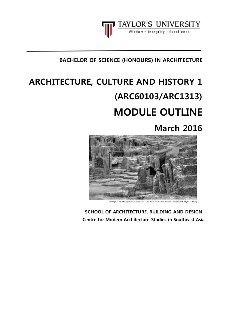 Precedent Studies Project 1 Brief