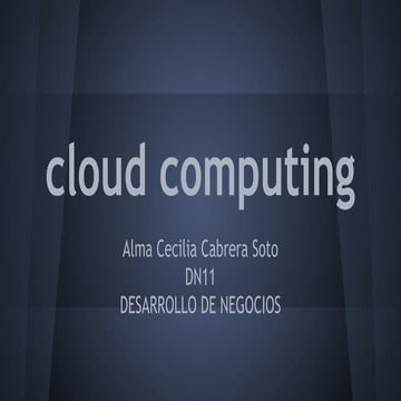 Precentacion cloud computing