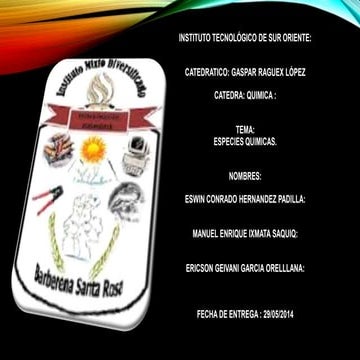 ATOMOS Y ESPECIES QUIMICAS