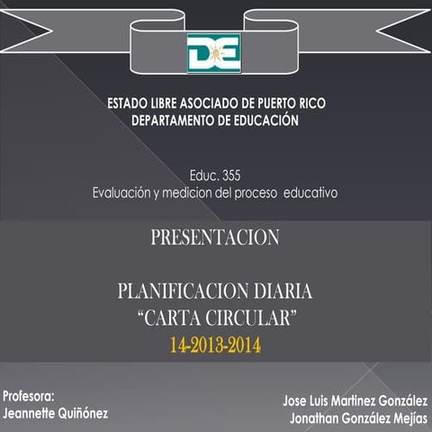 Precentacion planificacion  carta circular 14 2013-2014