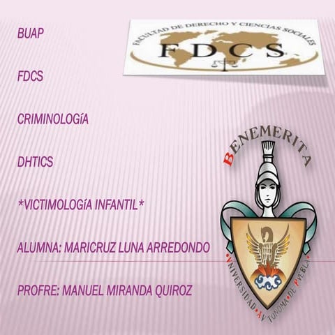 Precentacion victimologia infantil