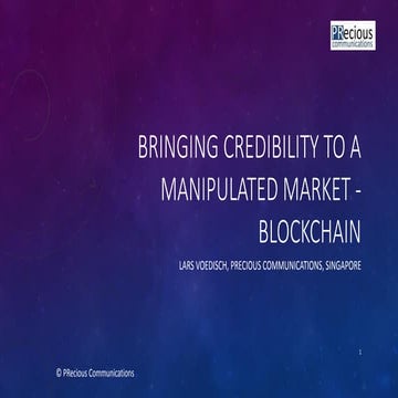 Introduction to Blockchain, Crypto and Public Relations