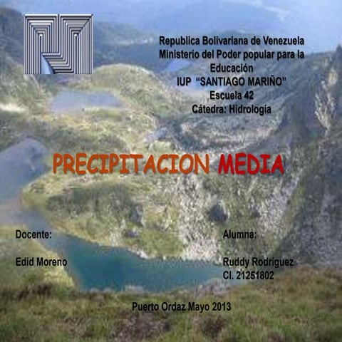 Precipitacion media de una cuenca