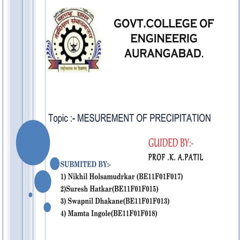 Precipitation and rain gauges