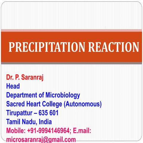 Precipitation Reaction