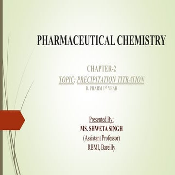 precipitation titration dpharm 1st year.