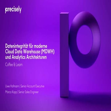 Datenintegrität für moderne Cloud Data Warehouse (MDWH) und Analytics Archite...